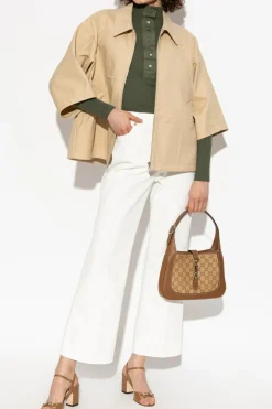 Gucci ZIELONY Prążkowany top