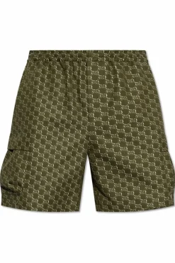 Gucci ZIELONY Szorty z monogramem