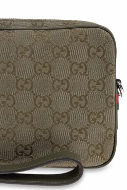 Gucci ZIELONY Torba do ręki ze wzorem `GG`