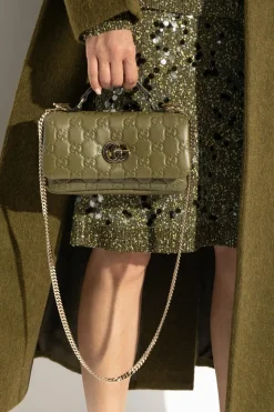 Gucci ZIELONY Torba do ręki `GG Milano Mini`