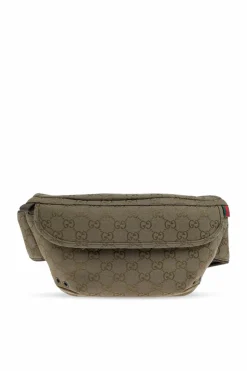 Gucci ZIELONY Torba na pas ze wzorem `GG`