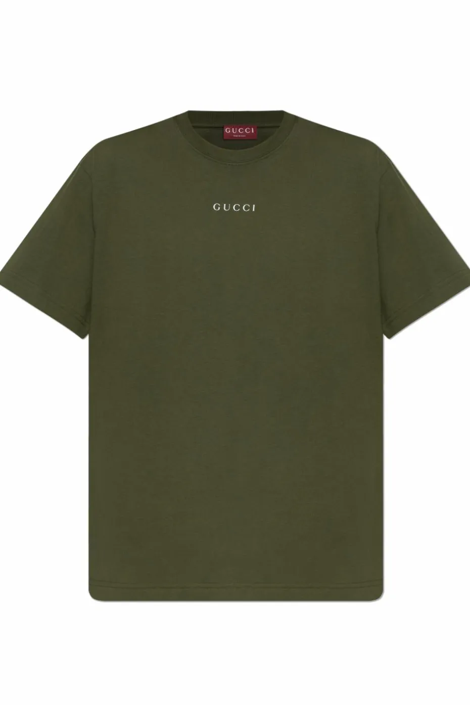 Gucci ZIELONY T-shirt z logo
