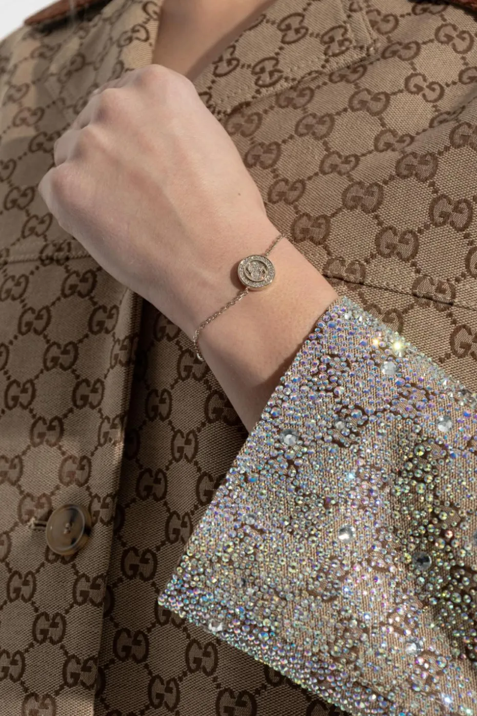 Gucci ZŁOTY Bransoleta z logo