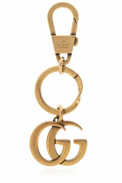 Gucci ZŁOTY Brelok z zawieszką w kształcie logo