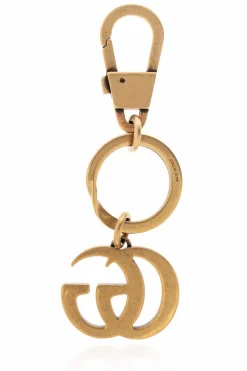 Gucci ZŁOTY Brelok z zawieszką w kształcie logo