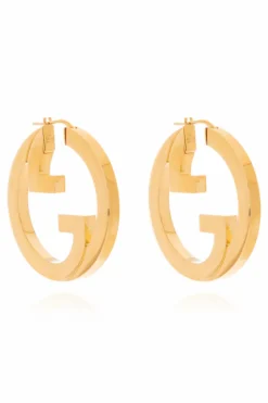 Gucci ZŁOTY Kolczyki w kształcie logo
