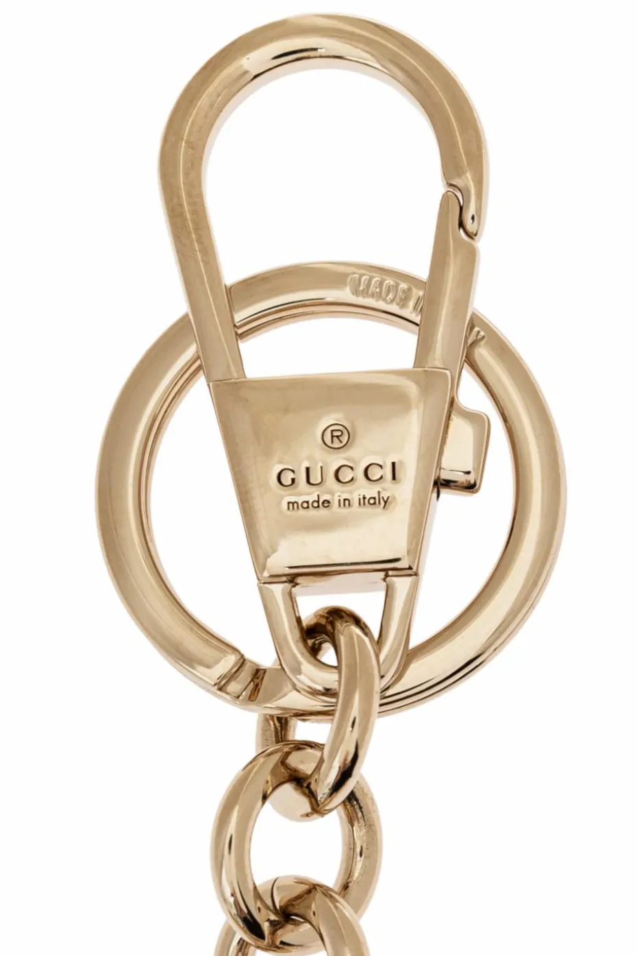 Gucci ZŁOTY Mosiężny brelok do kluczy