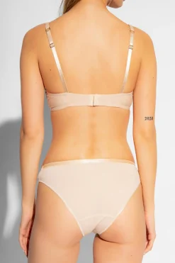 Hanro beżowy Bawełniany biustonosz