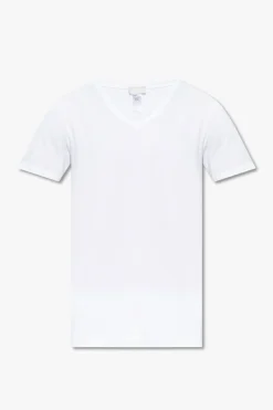 Hanro BIAŁY Bawełniany t-shirt