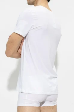 Hanro BIAŁY Bawełniany t-shirt