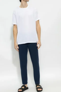 Hanro BIAŁY Bawełniany t-shirt