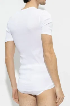 Hanro BIAŁY Bawełniany t-shirt