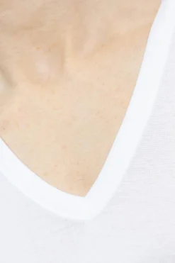 Hanro BIAŁY Bawełniany t-shirt