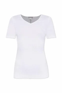 Hanro BIAŁY Bawełniany t-shirt