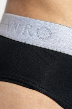 Hanro CZARNY Dwupak slipów