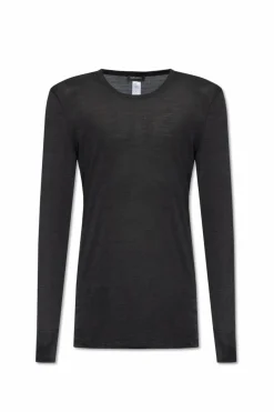 Hanro CZARNY T-shirt z długimi rękawami