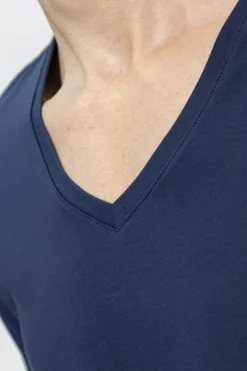 Hanro GRANATOWY Bawełniany t-shirt