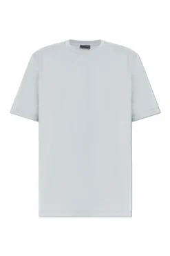 Hanro jasnoniebieski T-shirt z okrągłym dekoltem