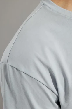 Hanro jasnoniebieski T-shirt z okrągłym dekoltem