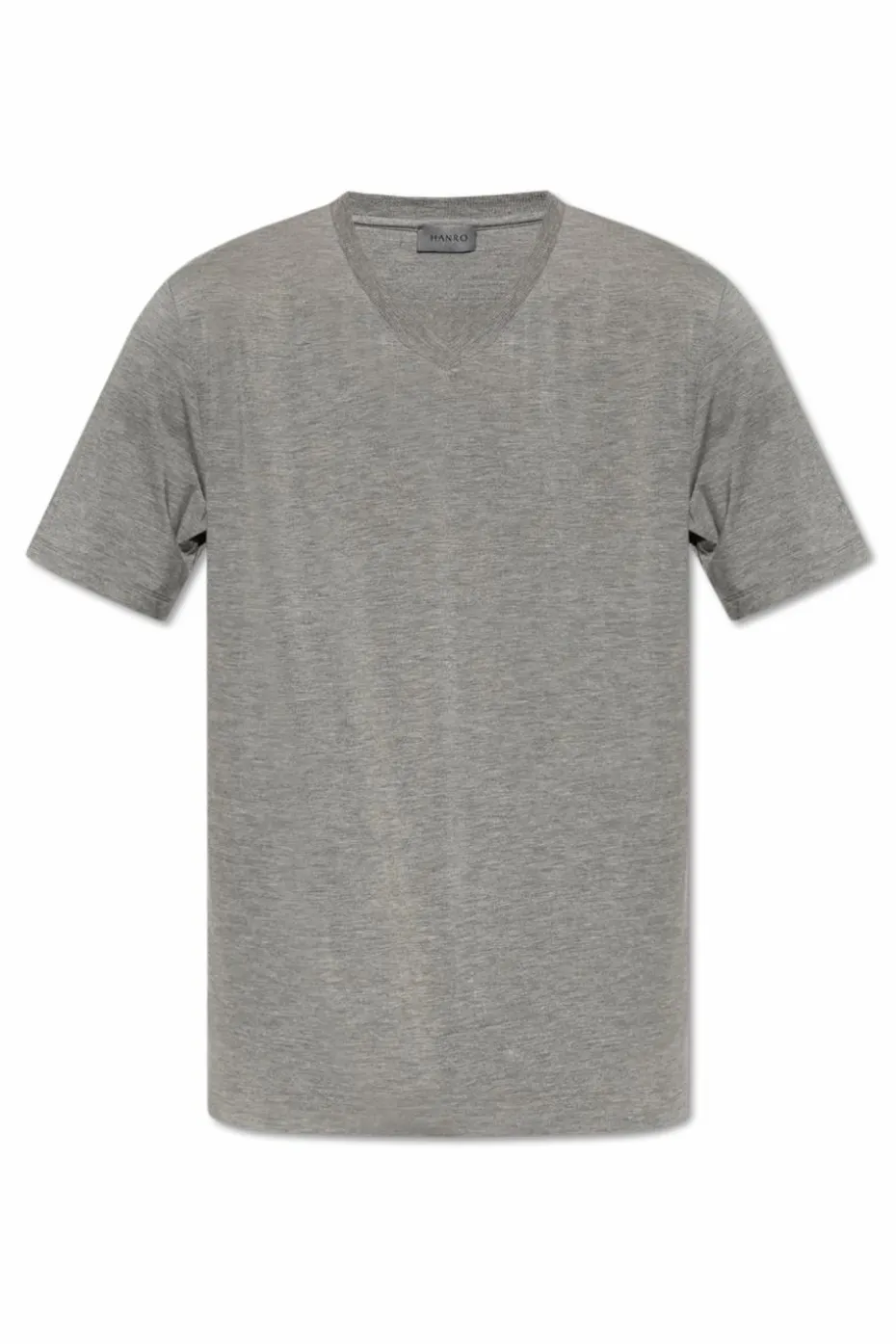 Hanro SZARY T-shirt z dekoltem w serek