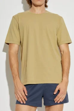 Hanro ZIELONY T-shirt z krótkimi rękawami
