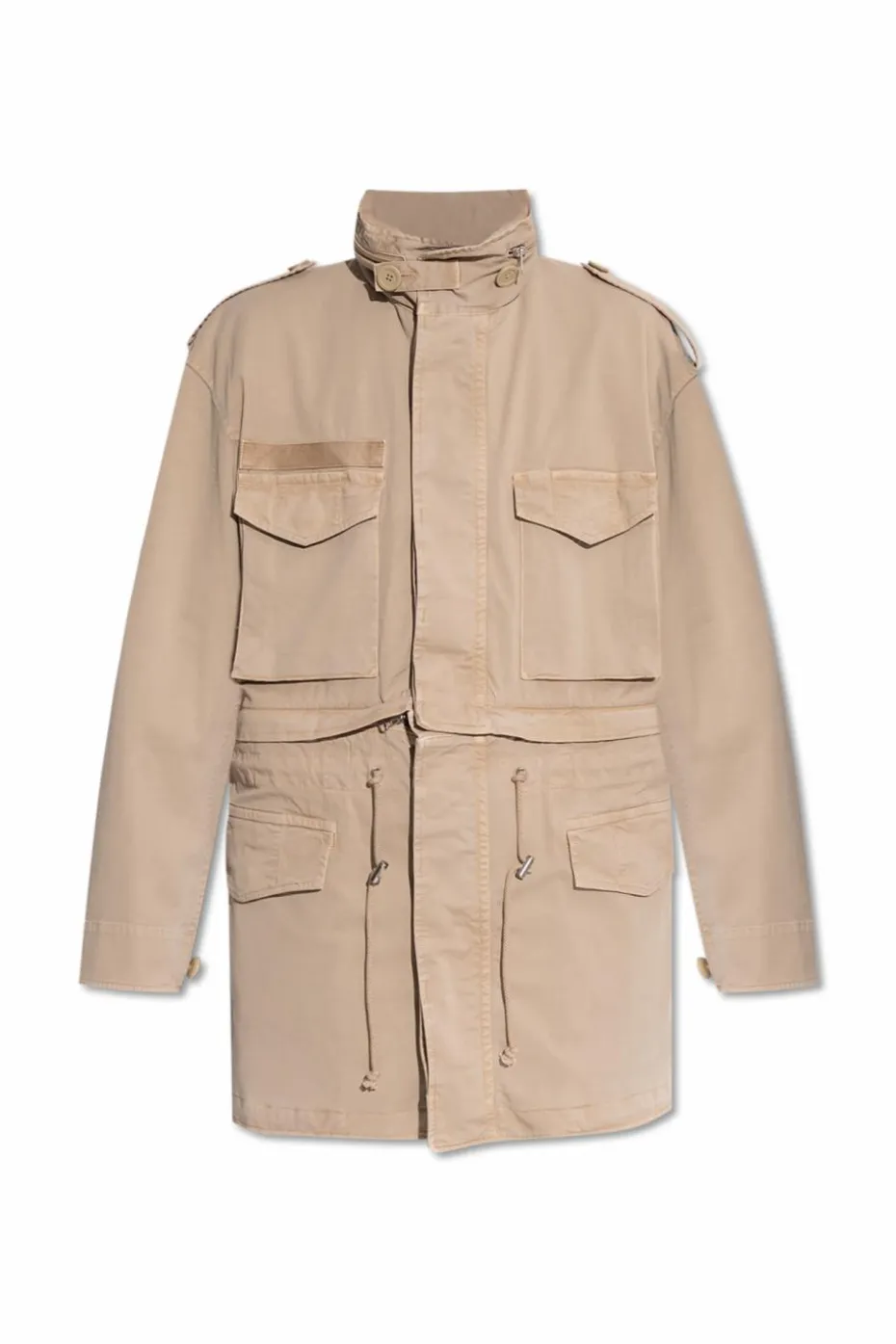 Helmut Lang beżowy Bawełniana parka