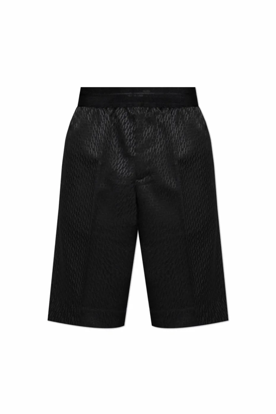 Helmut Lang CZARNY Szorty z gumą w pasie