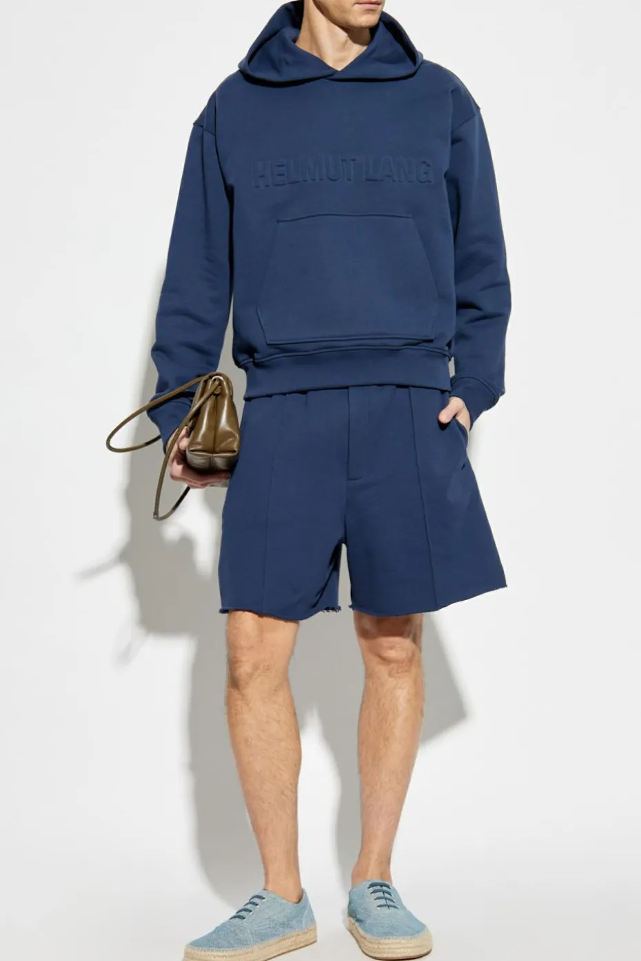 Helmut Lang GRANATOWY Bluza z logo