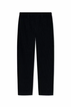 Homme Plissé Issey Miyake GRANATOWY Plisowane spodnie