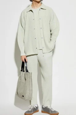 Homme Plissé Issey Miyake ZIELONY Plisowana kurtka