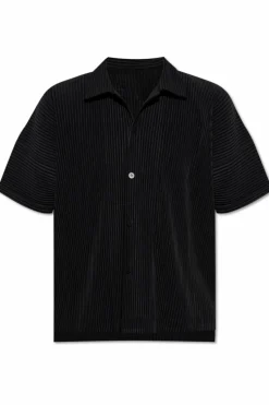 Homme Plissé Issey Miyake CZARNY Plisowana koszula