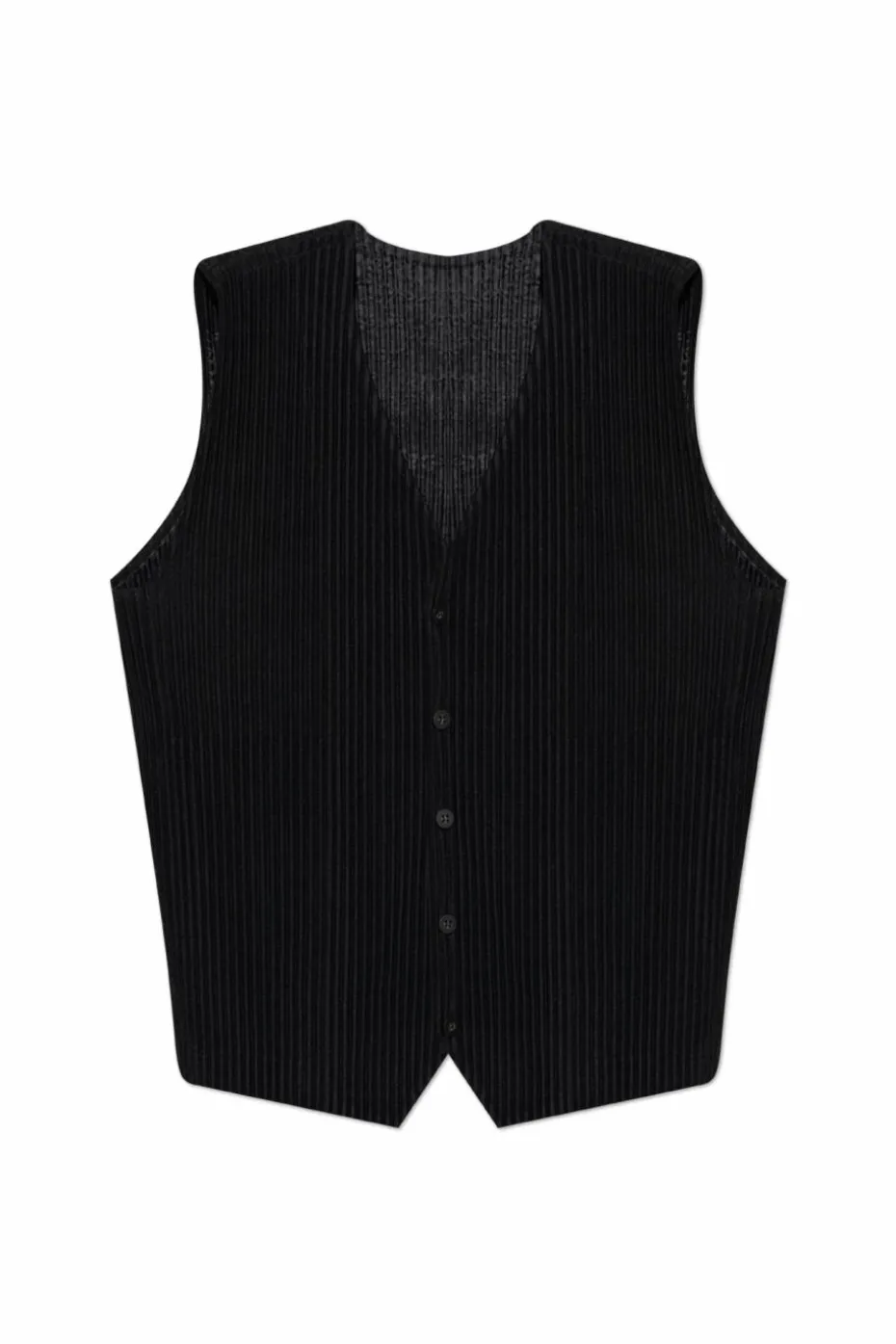 Homme Plissé Issey Miyake CZARNY Plisowana kamizelka