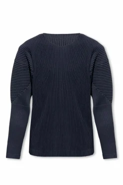 Homme Plissé Issey Miyake GRANATOWY Plisowany top