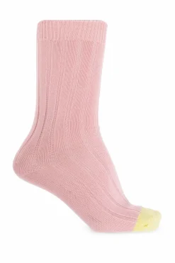 Homme Plissé Issey Miyake RÓŻOWY Skarpety z logo