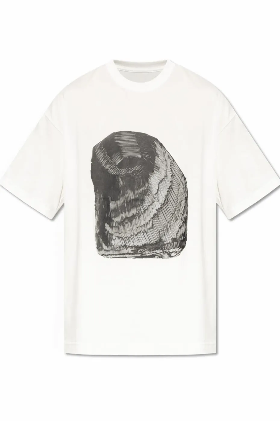 Homme Plissé Issey Miyake BIAŁY T-shirt z nadrukiem