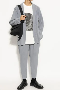 Homme Plissé Issey Miyake BIAŁY T-shirt z nadrukiem