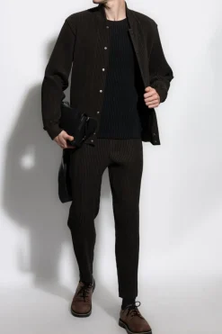 Homme Plissé Issey Miyake CZARNY Plisowana bluza