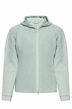 Homme Plissé Issey Miyake ZIELONY Plisowana bluza