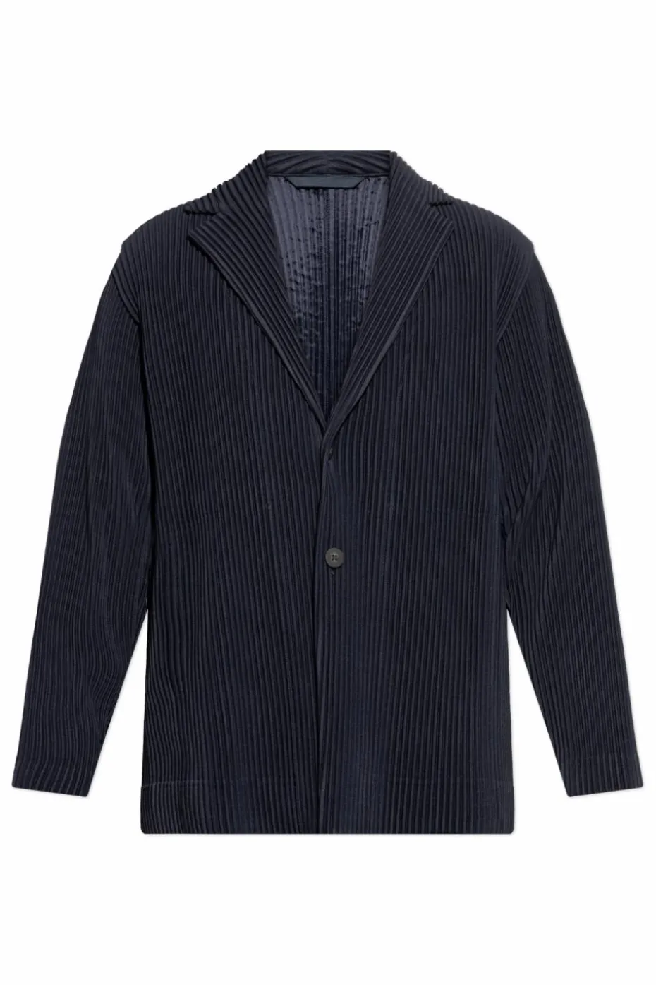 Homme Plissé Issey Miyake GRANATOWY Plisowana marynarka