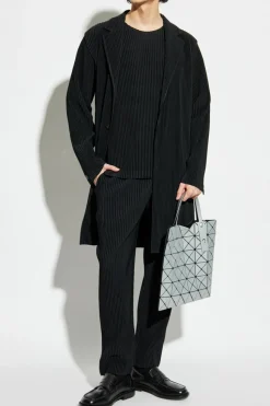 Homme Plissé Issey Miyake CZARNY Plisowany t-shirt