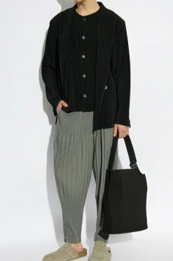 Homme Plissé Issey Miyake CZARNY Plisowana kamizelka