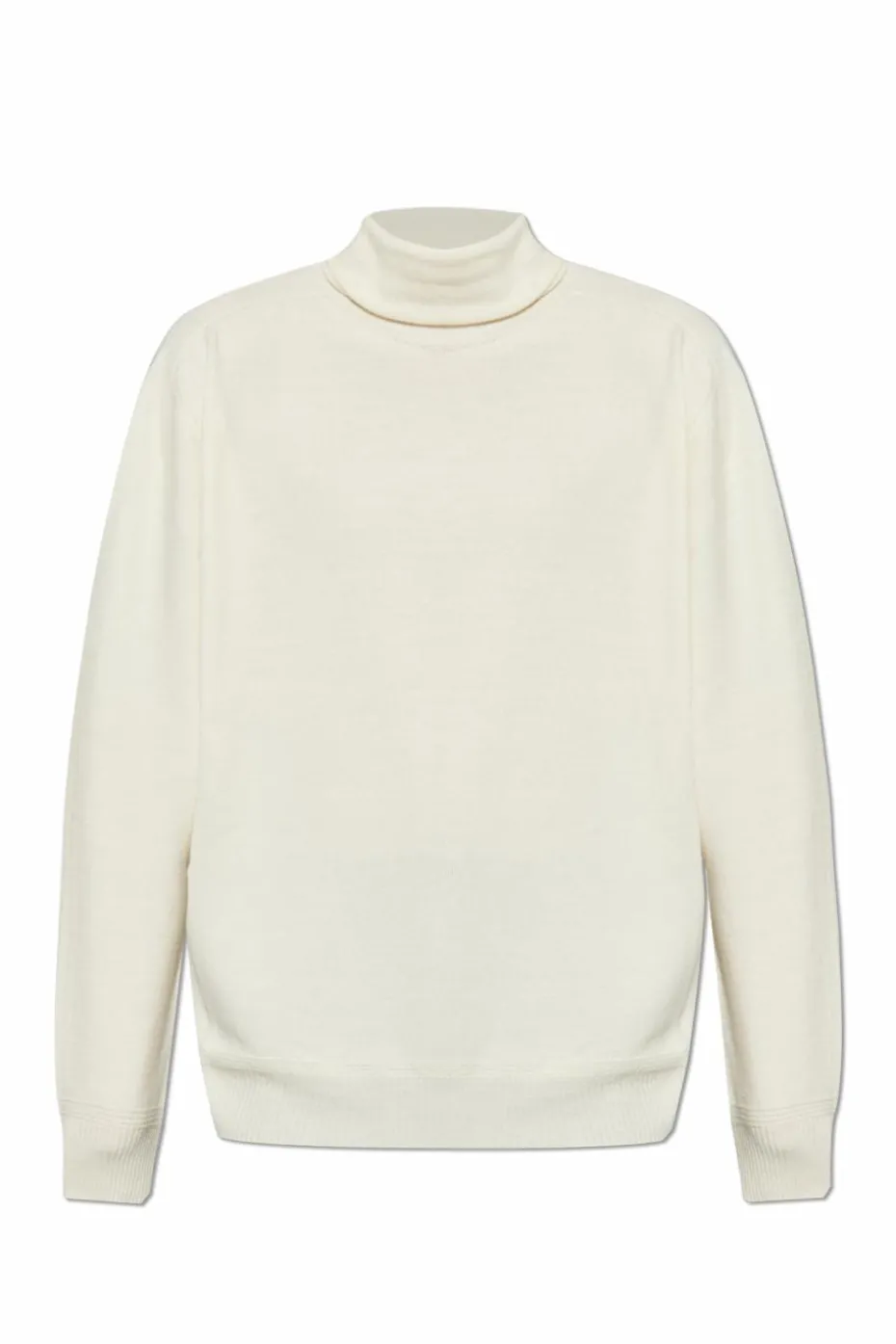 Homme Plissé Issey Miyake kremowy Wełniany golf