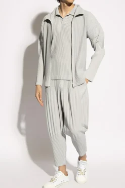 Homme Plissé Issey Miyake SZARY Plisowana bluza