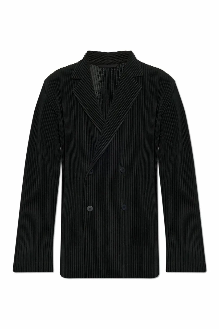 Homme Plissé Issey Miyake CZARNY Plisowana marynarka