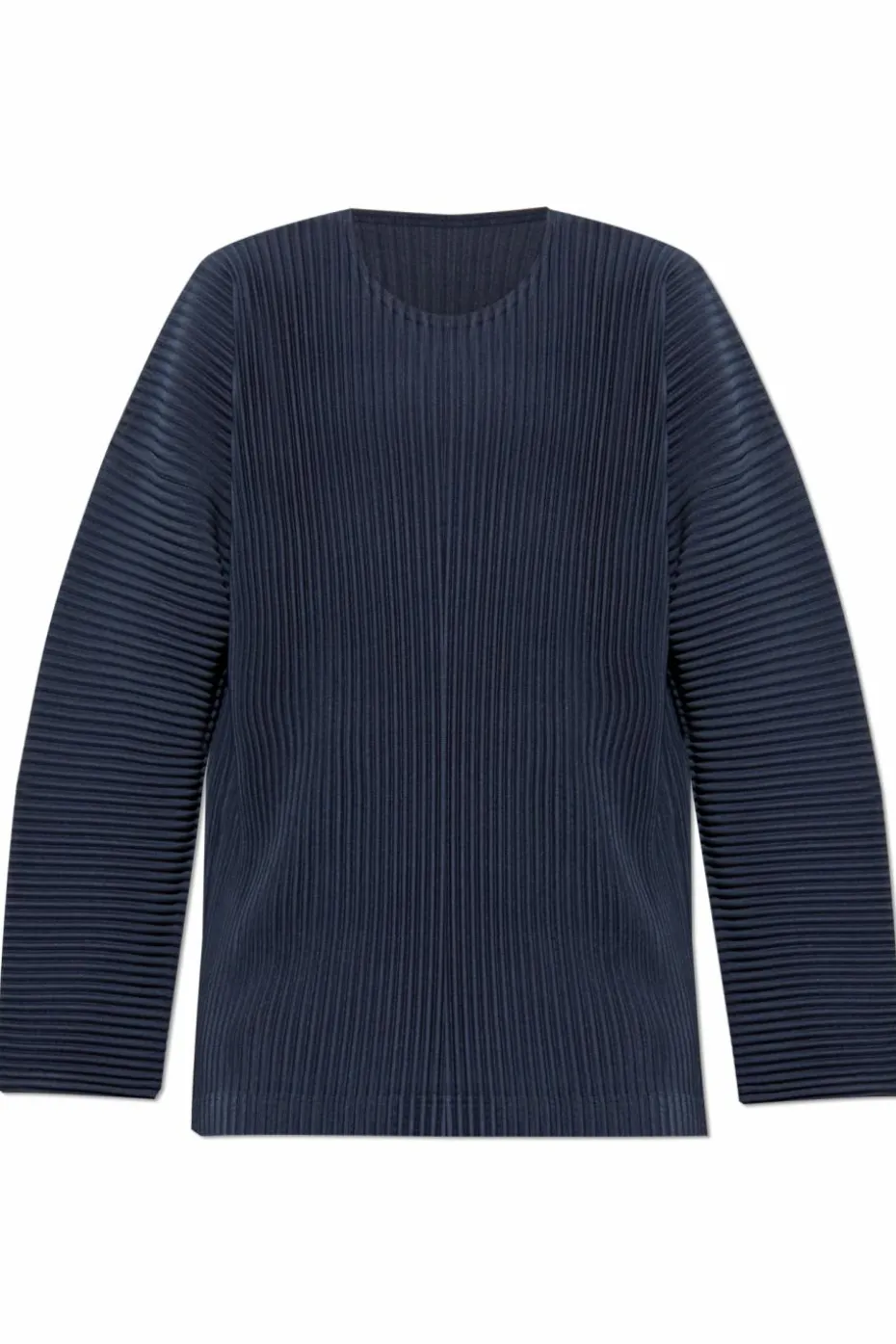 Homme Plissé Issey Miyake GRANATOWY Plisowany t-shirt
