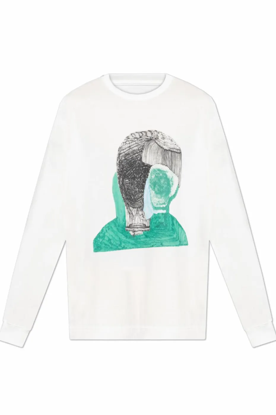 Homme Plissé Issey Miyake BIAŁY T-shirt z długimi rękawami