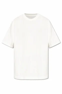 Homme Plissé Issey Miyake BIAŁY T-shirt z nadrukiem