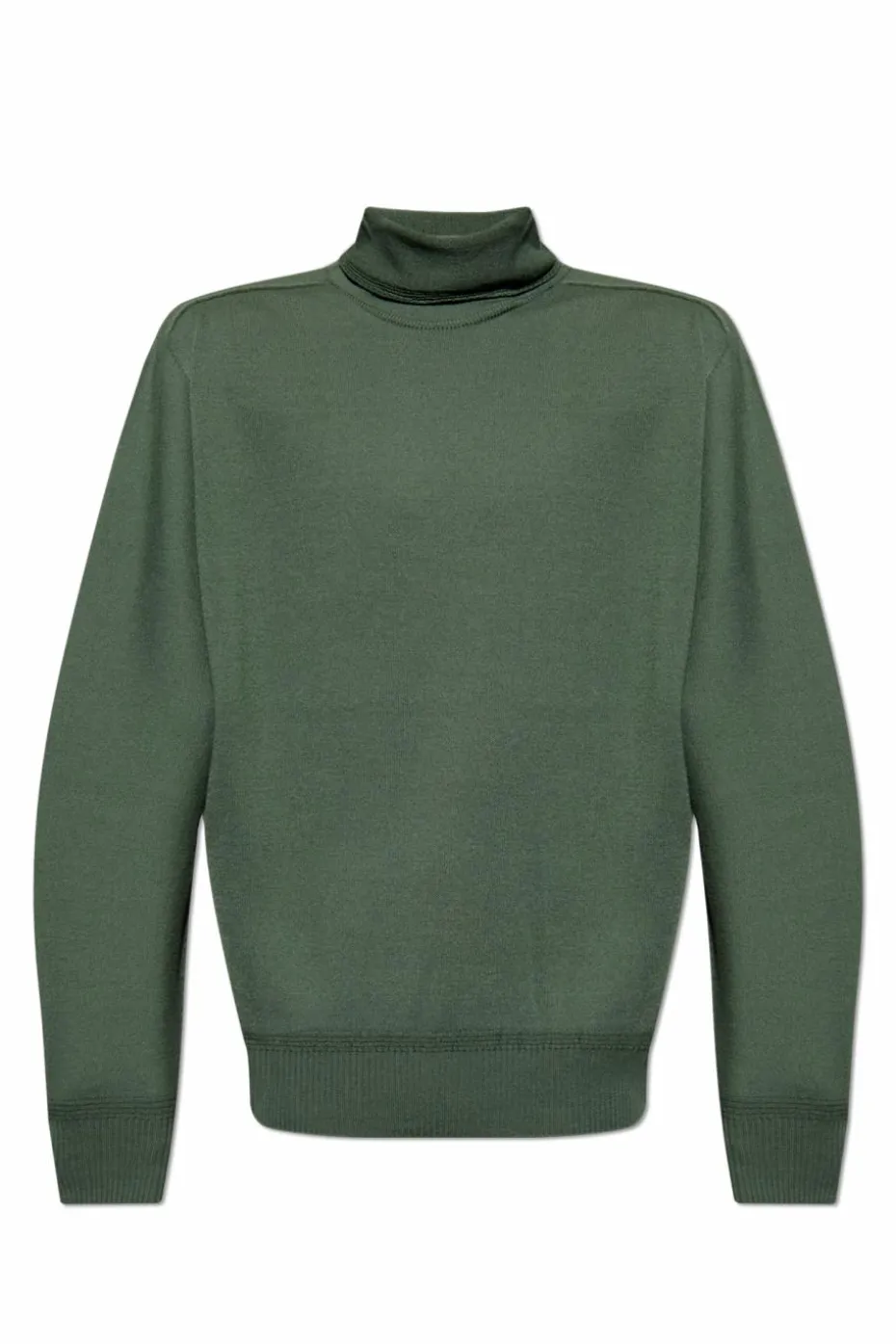 Homme Plissé Issey Miyake ZIELONY Wełniany golf