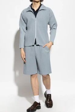 Homme Plissé Issey Miyake jasnoniebieski Plisowane szorty