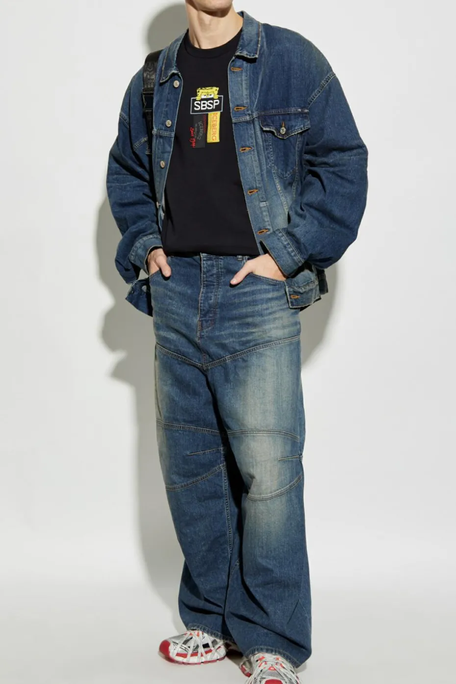 Iceberg CZARNY Bluza z logo